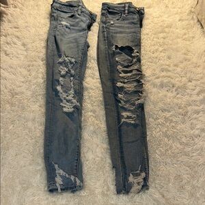 PAIR OF AMERICAN eagle outfitter hi rise jeggings